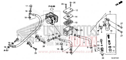 POMPA FRENO POSTERIORE (ABS) CBR500RAF di 2015